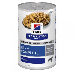 Hondenvoer: Hill's Prescription Diet Derm Complete Skin Care & Food Sensitivities (blik )