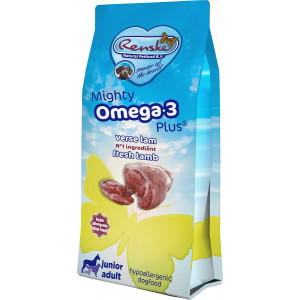 Hondenvoer: Renske Mighty Omega-3 Plus Junior Adult lam & rijst