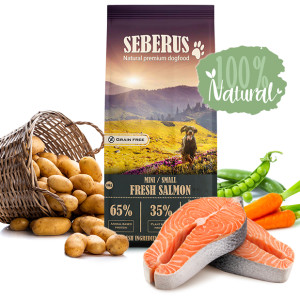 Hondenvoer: Seberus Mini/Small w/Fresh Salmon - natuurlijk graanvrij